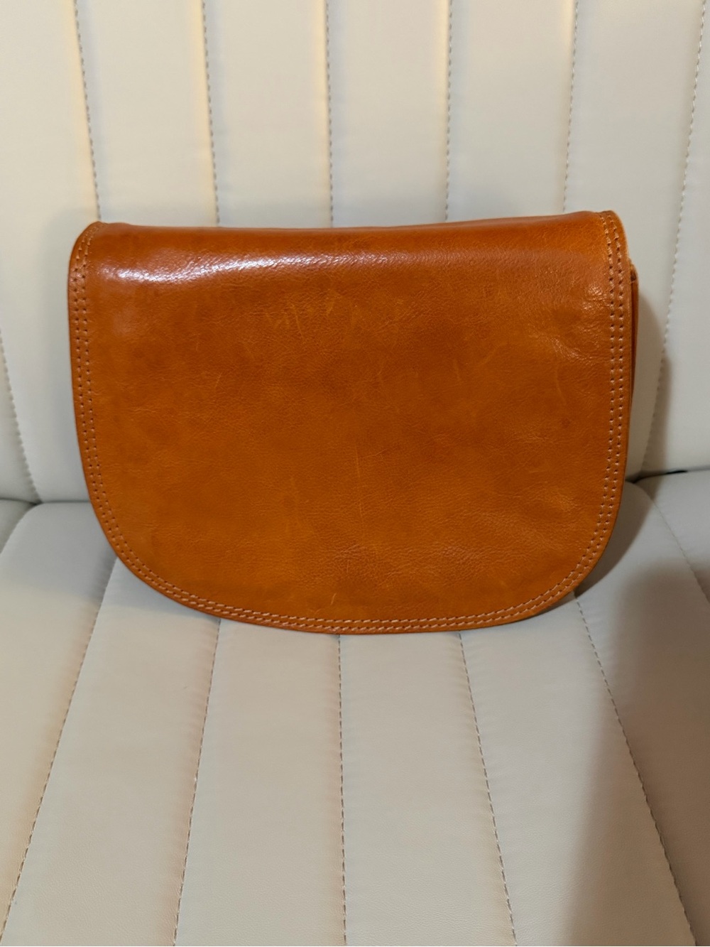 Vera Pelle made Italy brown crossbody bag